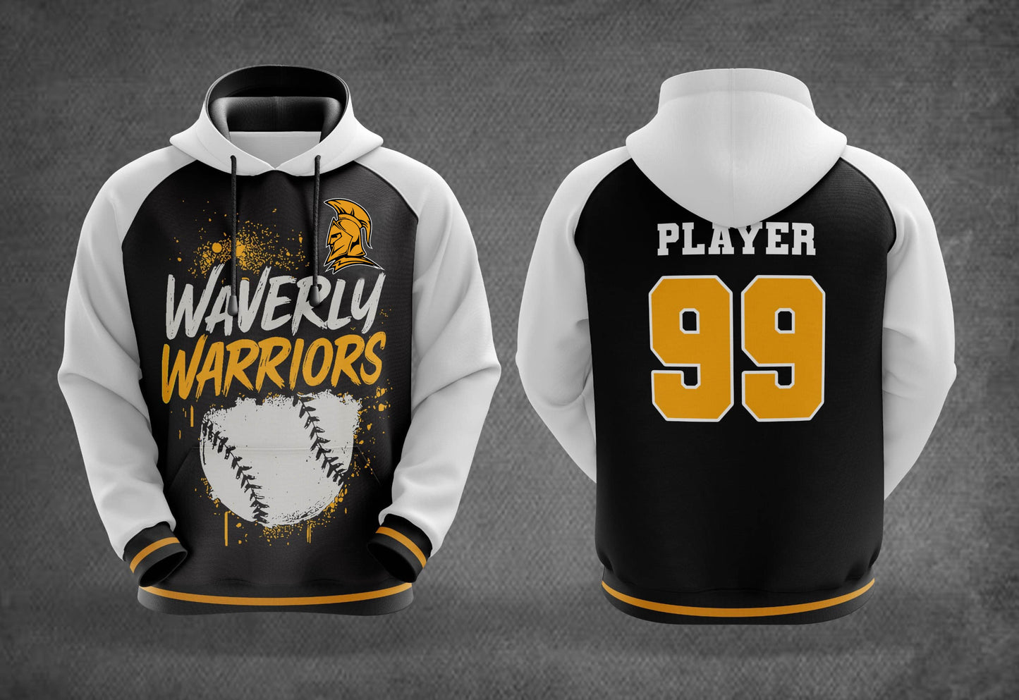 Jr Warriors Baseball Sublimation Hoodie