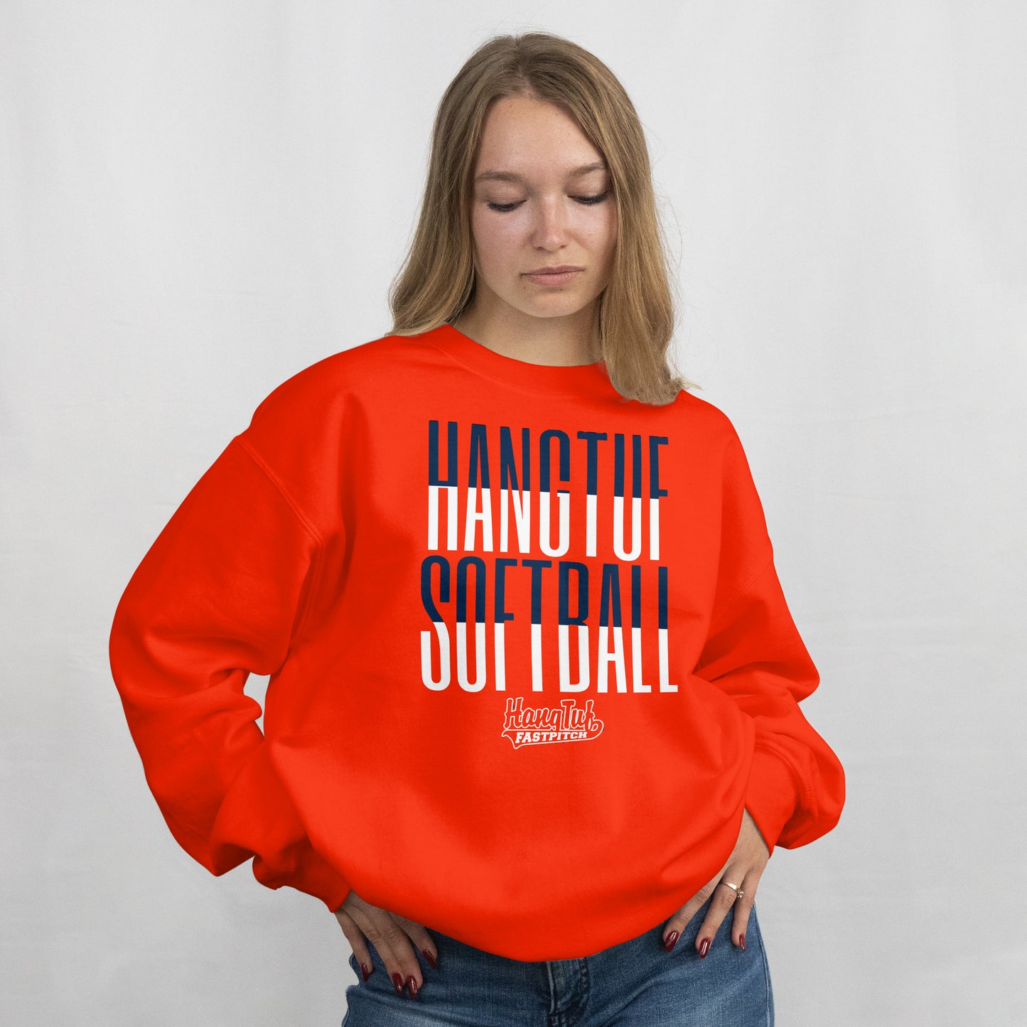 HANGTUF SOFTBALL TALL DESIGN CREWNECK
