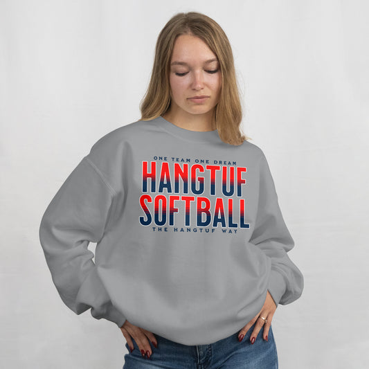 HANGTUF SOFTBALL ONE TEAM CREWNECK