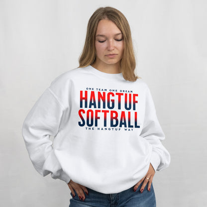HANGTUF SOFTBALL ONE TEAM CREWNECK