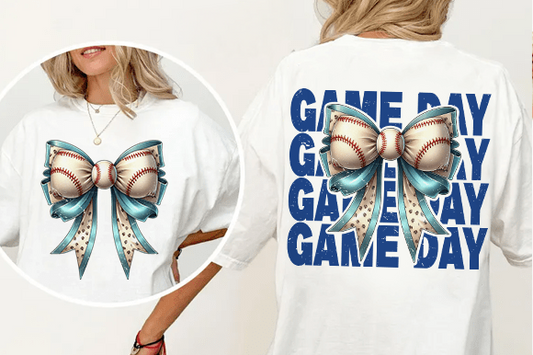 GAME DAY BOW (FAUX GLITTER)