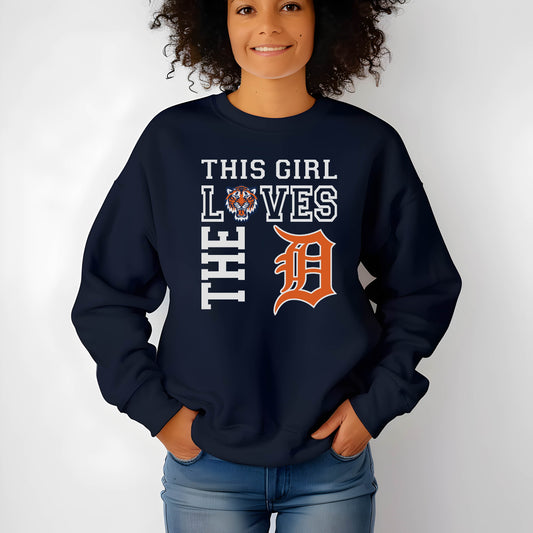 THIS GIRL LOVES THE D CREWNECK